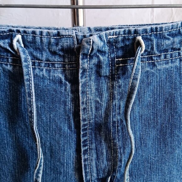 Vtg Y2K 90's Venezia Jeans Loose Fit Blue Denim 36x31 sz 16 Drawstring Waist - Picture 5 of 8